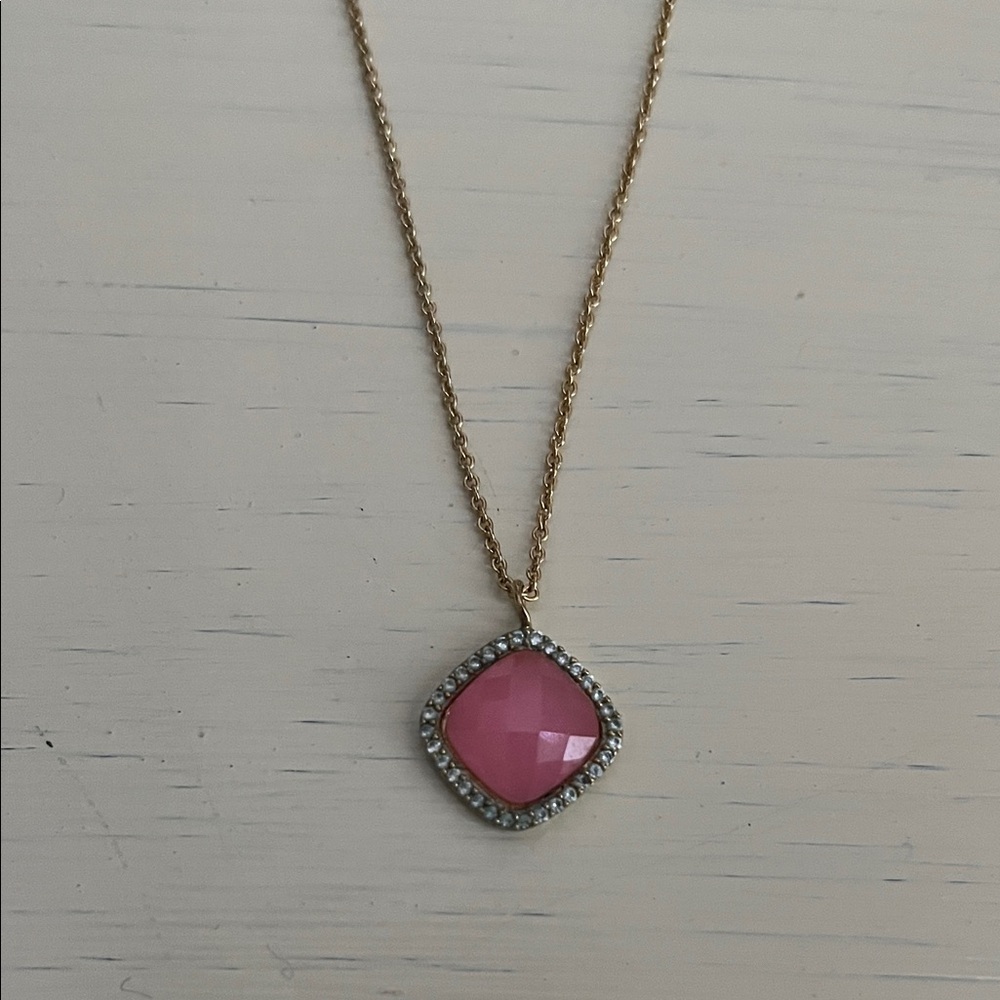 Marcia Moran Necklace with Pink Stone - Picture 1 of 5